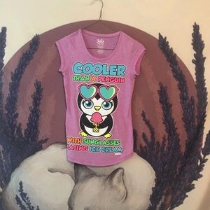 Purple justice penguin T